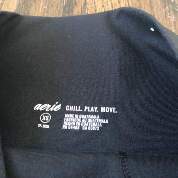 NWOT Aerie Black Mesh High Waist Leggings XS - Picture 3 of 7